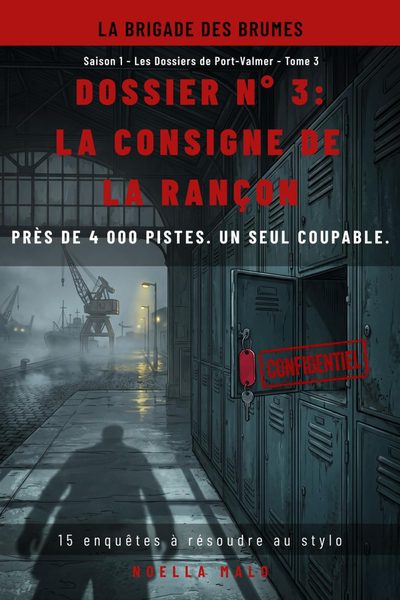 Couverture du Dossier n°3 — La consigne de la rançon, livre-jeu d'énigmes logiques de Noella Malo